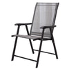 Folding Glass Table Top Round Table Coffee Seat Back Chair Outdoor Furniture Set