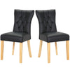 2/4pcs PU Leather High Back Seat Dining Room Restaurant Chairs Set Wooden Legs