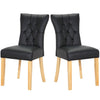 Dining Chairs Set of 2/4 Faux Leather Accent Side Chair with Soild Wood Legs
