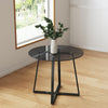 Round Tempered Glass Dining Table 2-4 Seater Living Room Kitchen Dinner Table UK