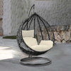 Rattan Effect Garden Hanging Egg Swing Chair Patio Hammock with Cushion Relaxing