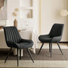 Velvet Dining Chairs Padded Set of 1/2 Metal Legs Kitchen Home Office Multicolor