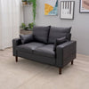 2 Seater faux leather/Linen Fabric Love Seat Sofa Armchair with Footstool Couch