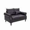 2 Seater faux leather/Linen Fabric Love Seat Sofa Armchair with Footstool Couch