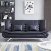 Faux Leather/Fabric 3 Seater Sofa Bed Sleeper Function Recliner Double Sofabed