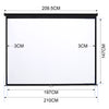Pull Down Manual Projector Screen Ceiling Wall Mount 4:3/ 16:9 Home Office Movie