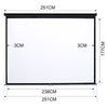 Pull Down Manual Projector Screen Ceiling Wall Mount 4:3/ 16:9 Home Office Movie