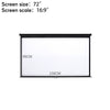 Pull Down Manual Projector Screen Ceiling Wall Mount 4:3/ 16:9 Home Office Movie