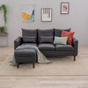 Modern L-Shaped Corner Sofa 2 3 Seater Armchair Couch With Footstool
