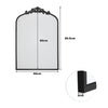 Luxury Large Arch Wall Mounted Mirror Bathroom Bedroom Makeup Mirror Metal Frame