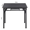 Folding Table Study Writing Desk Workstation Dining Hall Table Shelf Metal Wood