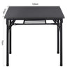 Folding Table Study Writing Desk Workstation Dining Hall Table Shelf Metal Wood