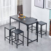5Pcs Bar Table Stools Set 4 Bar Stools for Breakfast Pub Counter Small Apartment