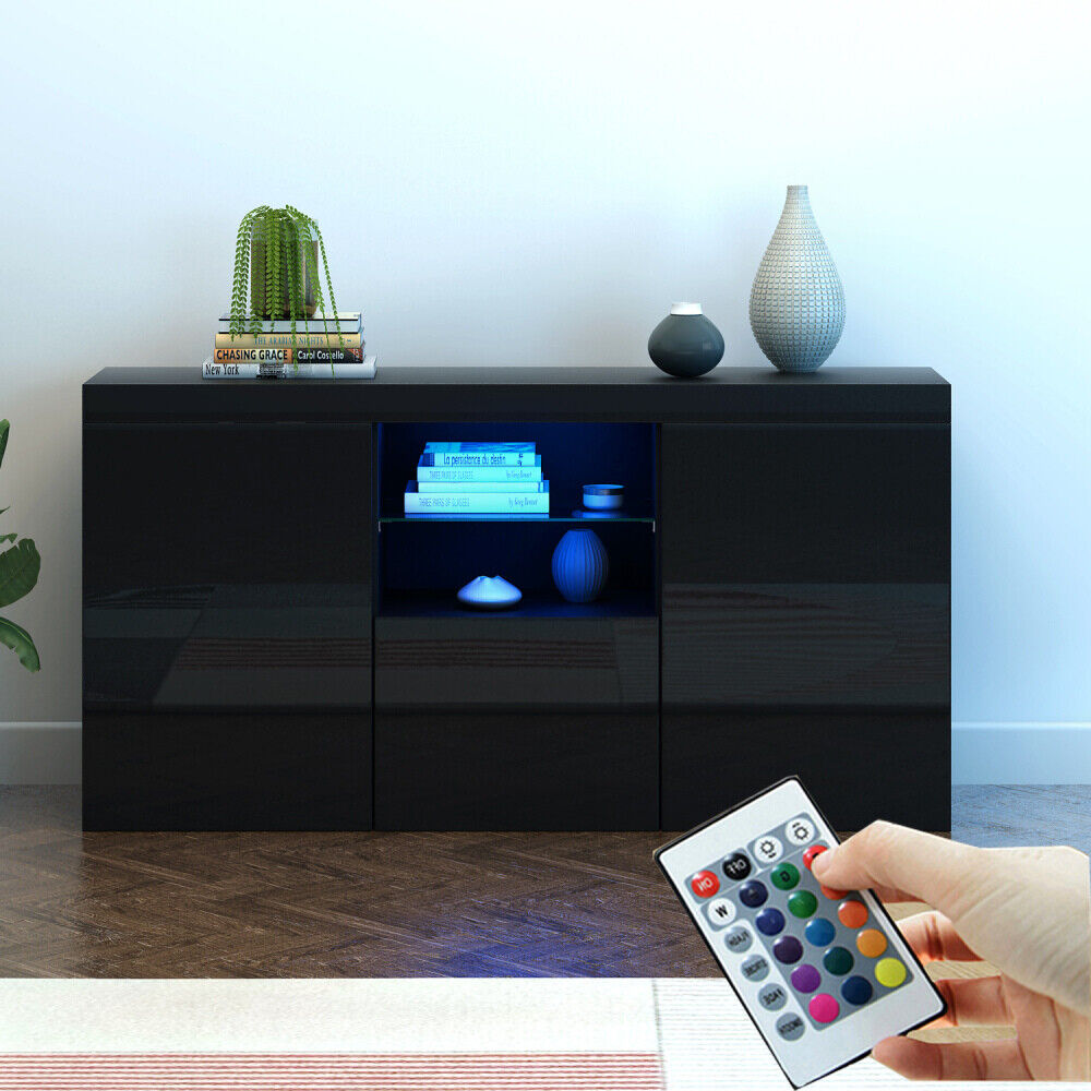 TV Stand Cabinet Sideboard Modern Living Room Cupboard Unit Cabinet with LED