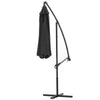 Cantilever Garden Hanging Sun Umbrella Banana Parasol Sunshade with Crank System