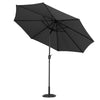3M Outdoor Garden Round Parasol Sun Shade Patio Hanging Umbrella with Crank Tilt