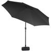 3M Outdoor Garden Parasol Patio Beach Sun Shade Round Umbrella Canopy Crank Tilt