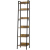 6 Tiers Bookshelf Ladder Display Storage Shelving Kitchen Plant Unit with Hook