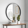 Wall Mounted Bathroom Mirror Cosmetic Makeup Shaving Mirror HD Glass Metal Frame