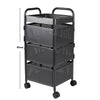 Mobile Metal Kitchen Rotating Storage Trolley Cart Utility Vegetable Shelf Rack