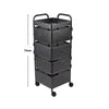 Mobile Metal Kitchen Rotating Storage Trolley Cart Utility Vegetable Shelf Rack