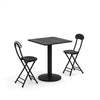Modern Bistro Coffee Bar Table Kitchen Dining Stand Chairs Round Square Wood Top