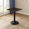 Modern Wood Grain Bar Table with Square/Round Tabletop and Metal Base Home Pub