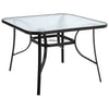 Garden Patio Square Table and 2/4 Stacking Chairs Outdoor Bistro Furniture Set