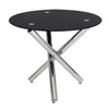 Round Glass Dining Table with 4/2 Chairs Office Home Living Room Kitchen Seats