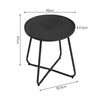 Round Side Coffee Table Tray Sofa Desk LivingRoom Night Stand End Metal Console