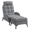 Orthopeadic Velvet Recliner Sofa Linen Tub Armchair Sleeper Chair with Footstool