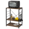 3Tier Storage Rack Shelf Kitchen Stand Storage Microwave Oven Shelving MDF Metal