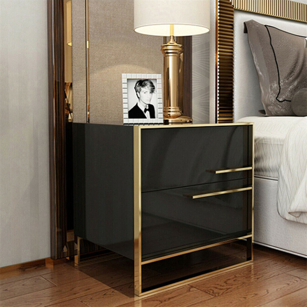 Luxuary Bedside Tables Nightstands Drawers Storage Room Kids Book Shelf Table