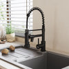 New Mono Pull Out Kitchen Mixer Tap Dual Spout Spray with Pull Down Spring Spout