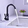 Bathroom Brass Basin Mixer Taps Swivel Spout Sink Faucet Black/Brushed Gold UK