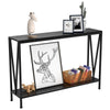 2 Tier Narrow Console Table, Behind Sofa Table for Living Room Hallway Office