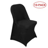 10x White Black Folding Chair Covers Spandex Wedding Chair Slipcovers Protector