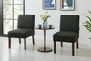 Dining Chairs & Table Set Linen Blend Bistro Seating Coffee Side Table | 3 Pcs
