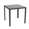 75cm Kitchen Furniture Square Glass Top Dining Table Metal Legs Tbale Only Table