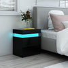 Multi-type Modern High Gloss Bedside Table Storage Drawer Nightstand Cabinet LED