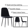 2/4/6 Dining Chairs Set Velvet Faux Suede Leather Padded Seat Metal Leg Grey New