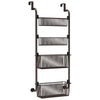 Over The Door Kitchen Cupboard & Pantry Tin Jar Spice Storage Holder Shelf Rack