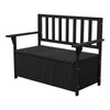 2 Seater Wooden Garden Bench With Storage Compartment Seating Bench Box Chest