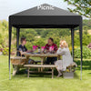 2X2m Pop-up Gazebo Marquee Canopy Outdoor Garden Wedding Tent Black/Grey/Blue