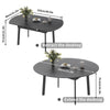 Stunning Round Extendable Dining Table Family Dinner Marble Table Villa Lounge