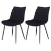 2/4x Kitchen Dining Chair Living Room Lounge Velvet Padded Chairs with Metal Leg