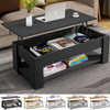 Wooden Coffee Table With Storage Lift Top Up Drawer Shelf Living Room Furniture
