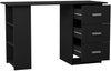Computer Desk with Drawers Shelves Storage Modern Home Office Work Table