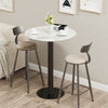 Sleek Marble Round Bar Table Dining Table Black Gold Leg Lounge Bar Office Home
