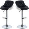 2x Breakfast Bar Stools Gas Lift Swivel Stools with PU Leather Padded Cafe Pub
